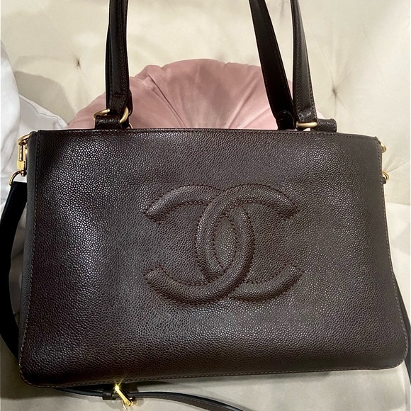 Chanel Caviar dark brown Timeless Cc tote - Picture 2 of 14
